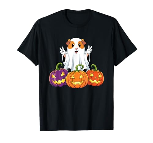 Meerschweinchen Geist Kürbis Boo Halloween Kinder Herren Damen T-Shirt Meerschweinchen Geist Kürbis Boo Halloween Kinder Herren Damen T-Shirt von Guinea Pig Lovers Halloween Ghost Pumpkin Outfits