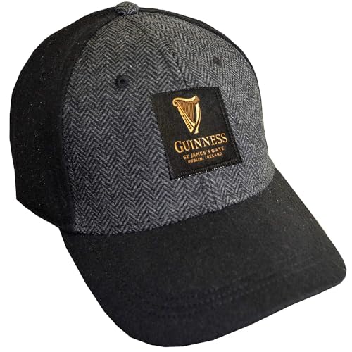 Guinness Official Merchandise Guinness Geprägter Tweed-Basisball, Einheitsgröße, Schwarz von Guinness Official Merchandise