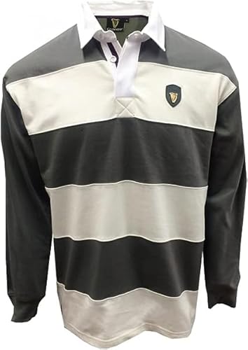 Guinness Langärmliges Rugby-Shirt mit Metallabzeichen in Zinn/Creme von Guinness