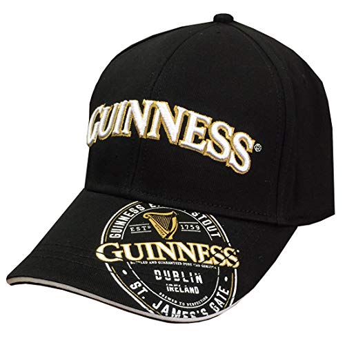 Guinness Extra Stout Logo Unisex Baseball Cap, Schwarz von Guinness