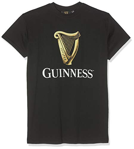 Guinness Herren BLK Guin HARP R/N T T-Shirt, Schwarz (Black Black), XXL von Guinness