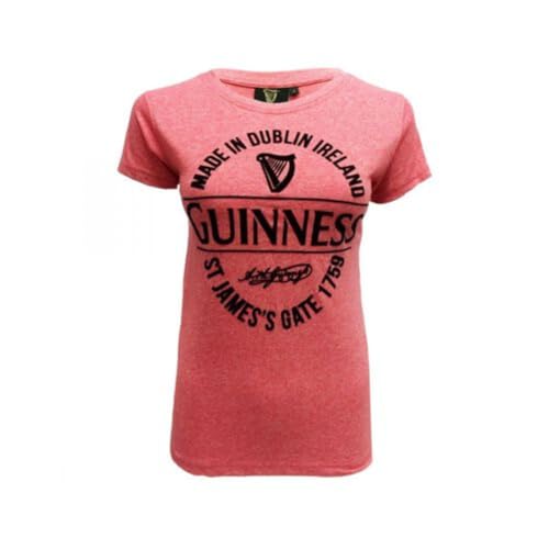 Guinness Damen Red Guin Stamp Grindle LDS T T-Shirt, Rot (Rot Rot), Small von Guinness