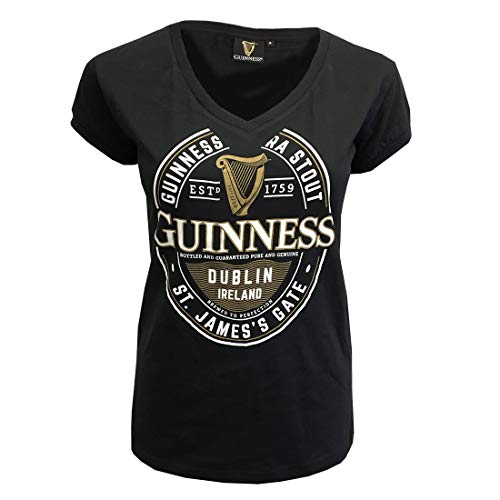 Guinness Damen T-Shirt Label in Gold von Guinness