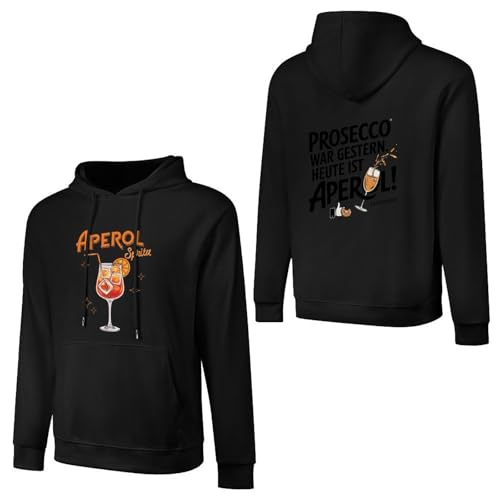 Guiran Damen Aperol Spritz Hoodie – Aperol Spritz Kostüm, Party Pullover für Frauen, Cocktail Outfit von Guiran