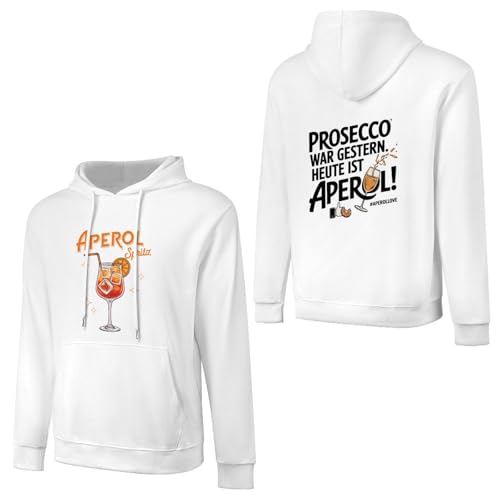 Guiran Damen Aperol Spritz Hoodie – Aperol Spritz Kostüm, Party Pullover für Frauen, Cocktail Outfit von Guiran