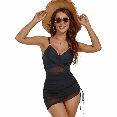 Guiran Damen Bikini Set mit Bauchweg Effekt – V-Ausschnitt, High Waist und Push-Up, Verstellbare Sommer Bademode von Guiran
