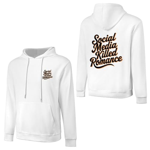 Guiran Funny Relationship Drama Hoodie – Social Media Killed The Romance, Humorvoller Kapuzenpullover für Männer und Frauen von Guiran