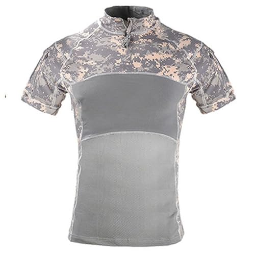 Guiran Herren Kurzarm-Kampfhemd Taktisches Militärhemd Militärisches Sporthemd Taktisches Tarnhemd Slim Fit T-Shirt von Guiran