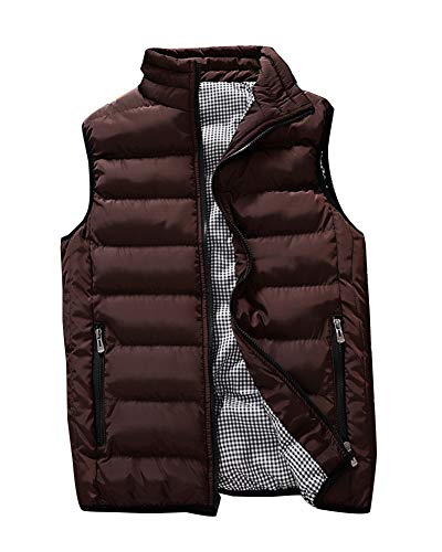 Guiran Herren Leichte Steppwesten Weste Ärmellos Kaffee L von Guiran