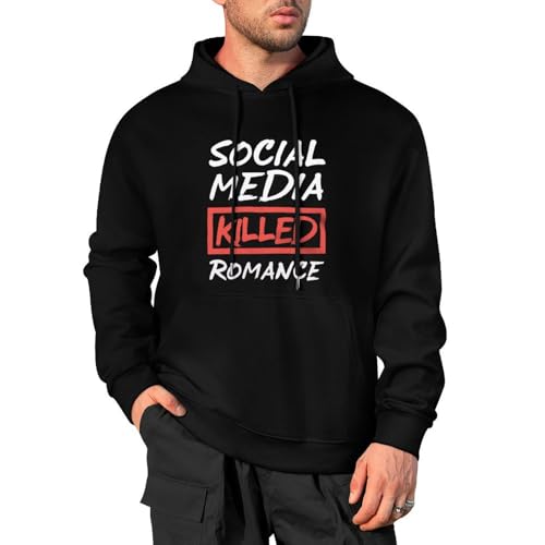 Guiran Social Media Killed Romance Hoodie – Lustiger Pullover für Männer und Frauen, Beziehungs-Statement für Paare von Guiran