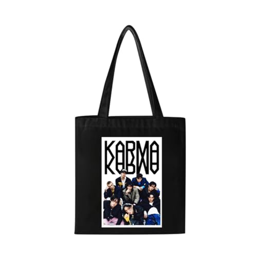 Guiran Stray Canvas Tote Bag – SKZ-Inspirierte Schultertasche für STAY Fans – Wiederverwendbare Einkaufstasche im minimalistischen Style von Guiran