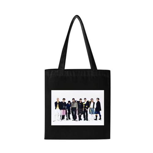 Guiran Stray Canvas Tote Bag – SKZ-Inspirierte Schultertasche für STAY Fans – Wiederverwendbare Einkaufstasche im minimalistischen Style von Guiran