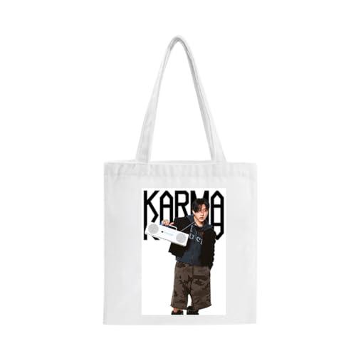 Guiran Stray Canvas Tote Bag – SKZ-Inspirierte Schultertasche für STAY Fans – Wiederverwendbare Einkaufstasche im minimalistischen Style von Guiran