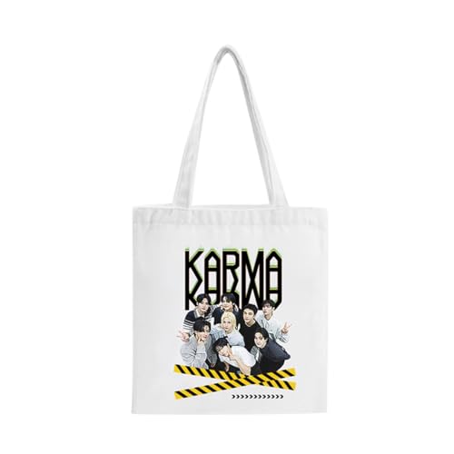 Guiran Stray Canvas Tote Bag – SKZ-Inspirierte Schultertasche für STAY Fans – Wiederverwendbare Einkaufstasche im minimalistischen Style von Guiran