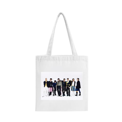 Guiran Stray Canvas Tote Bag – SKZ-Inspirierte Schultertasche für STAY Fans – Wiederverwendbare Einkaufstasche im minimalistischen Style von Guiran