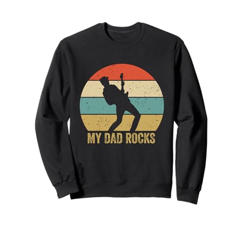 My Dad Rocks Vintage Guitar Daddy - Lustiger Vatertag für Kinder Sweatshirt von Guitar Dad Apparel for Men