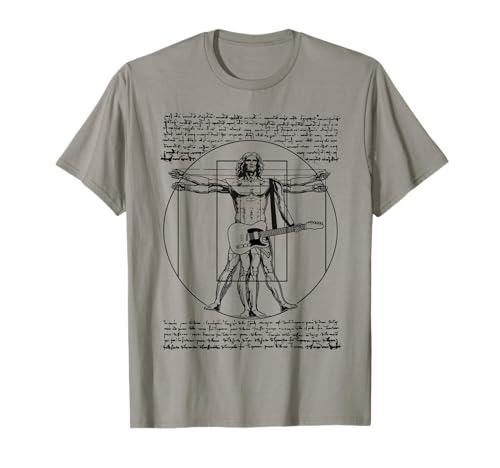 DA Vinci Vitruvian Guitar Man Rock Music Fan Rock n Roll T-Shirt von Guitar Retro lovers