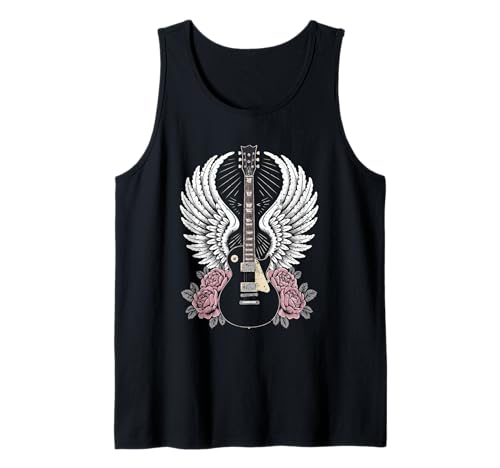 Rock and Roll Gitarre Vintage Rock Frauen Musik Tank Top von Guitar Retro lovers