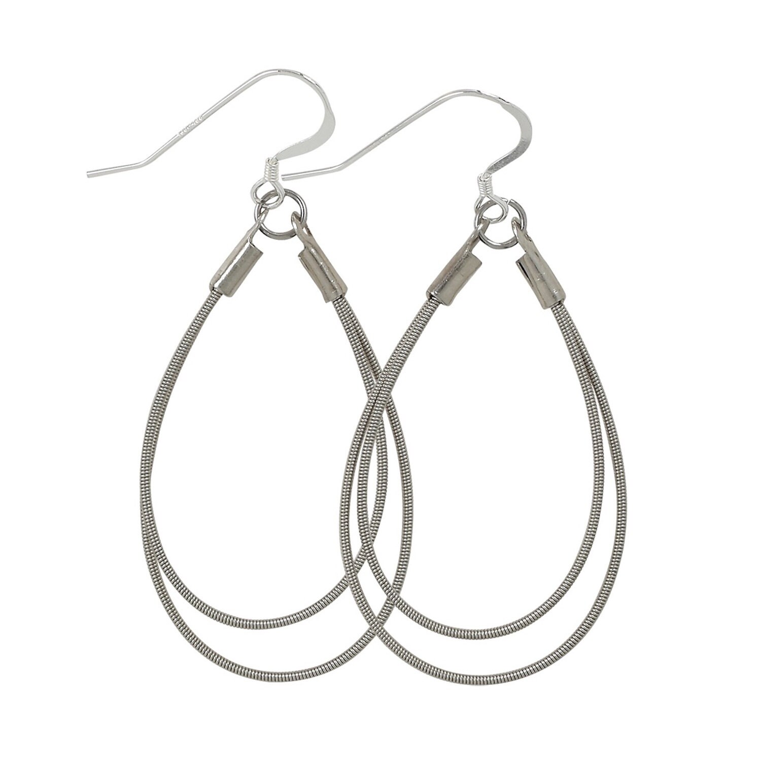 Doppel Teardrop Gitarre String Ohrringe Doppel Teardrop Gitarre String Ohrringe von GuitarStringJewelry