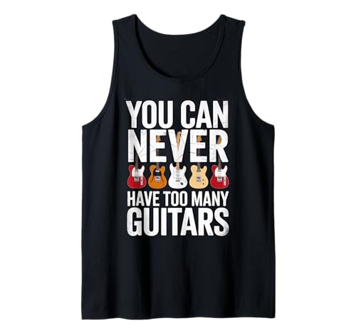 Lustig, man kann nie zu viele Gitarren haben, die Humor sagen Tank Top von Guitarist Musician Buddy Instrument Sarcastic Dad