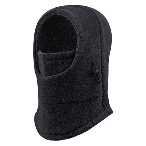 Sturmhaube Winter Gesichtsmaske Herren Damen Fleece Balaclava Skimaske Winddichte Motorradmasken Halswärmer Sturmhaube Gesichtshaube für Fahrrad Motorrad Snowboard Outdoor Sport Unisex (Schwarz) von Gukasxi