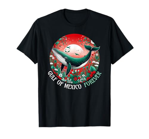 Golf von Mexiko Forever Whale Floral Ocean 2025 Damen T-Shirt von Gulf of Mexico Forever Whale 2025