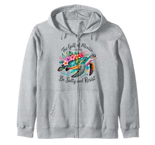 Damen Golf von Mexiko Estd 1550 Turtle Be Salty and Resist Kapuzenjacke Damen Golf von Mexiko Estd 1550 Turtle Be Salty and Resist Kapuzenjacke von Gulf of Mexico Tees