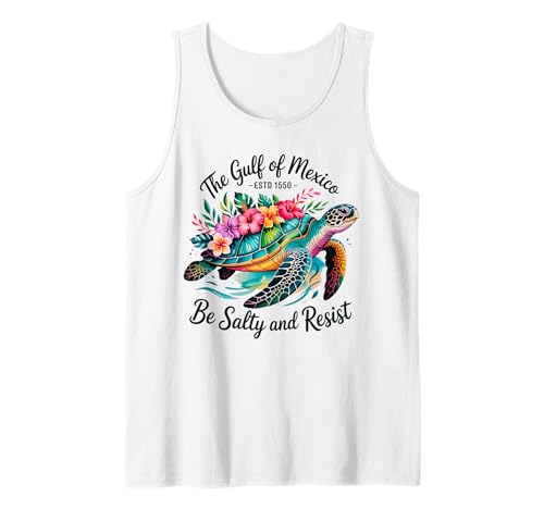 Damen Golf von Mexiko Estd 1550 Turtle Be Salty and Resist Tank Top Damen Golf von Mexiko Estd 1550 Turtle Be Salty and Resist Tank Top von Gulf of Mexico Tees