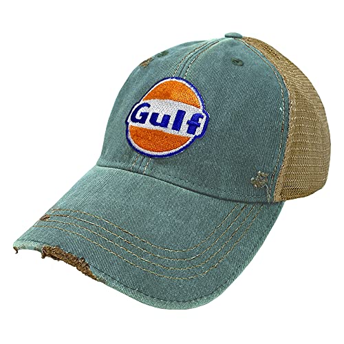 Gulf Verstellbarer Snapback-Hut im Used-Look, Vintage-Stahl, Einheitsgröße von Gulf