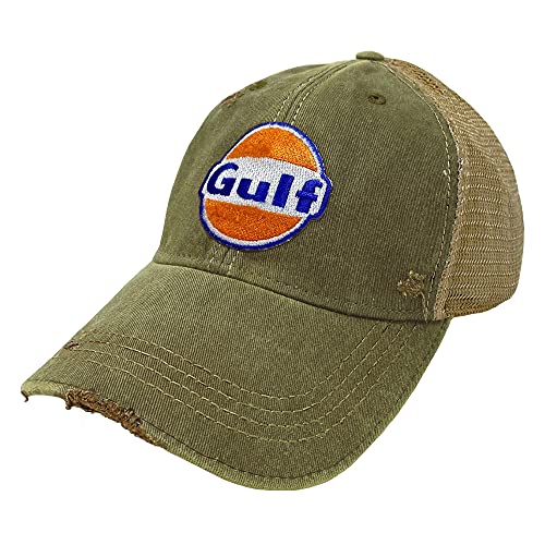 Gulf Verstellbarer Snapback-Hut im Used-Look, Forever Olive, Einheitsgröße von Gulf
