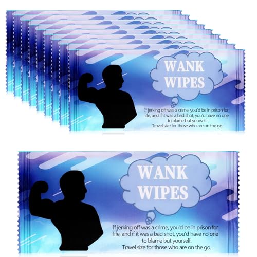 Gulfmew 10 Stück Wichstücher Taschentücher Streich Weihnachtsgeschenk Lustige Neuheitsgeschenke für Männer Freund Ehemann Weihnachtsidee Unhöfliche Streichgeschenke von Gulfmew