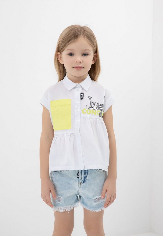 Gulliver Klassische Bluse mit kontrastfarbener Tasche von Gulliver