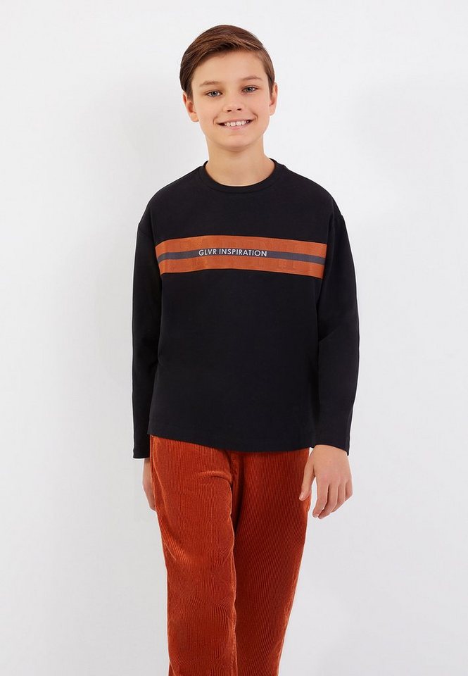 Gulliver Langarmshirt mit stylischem Schriftprint von Gulliver