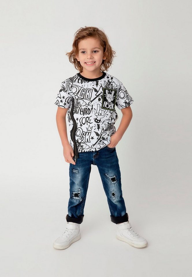 Gulliver T-Shirt mit rockigem Print von Gulliver