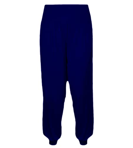 Haremshose für Mädchen Alibaba locker lässig Baggy-Hose Sport Tanz elastisch Yoga-Leggings Kinder Neon ausgestelltes Kostüm Kinder bequeme entspannte Hose mit hoher Navy blau 11-12 Jahre von Gum & Berries