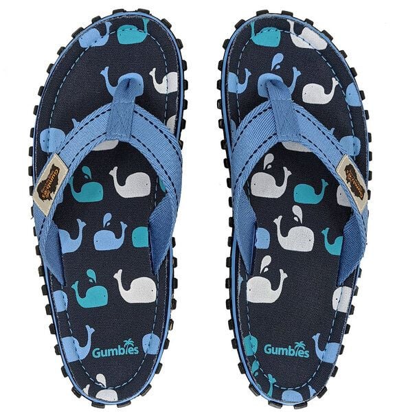 GUMBIES Whales - Zehensandalen für Damen und Herren von Gumbies