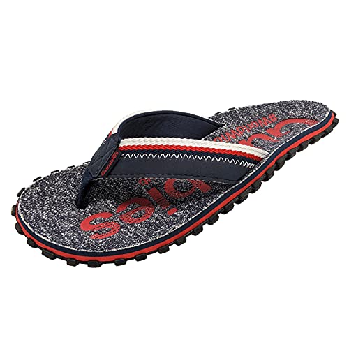 Gumbies Cairns - Flip Flops aus recycelten Materialien - robuste Sohle aus wiederverwerteten Autoreifen, ergonomisches Fußbett, weicher Zehensteg, bequeme Riemen - Red, 45 von Gumbies