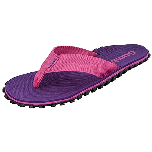 Gumbies Duckbills - Badeschlappen mit rutschfester Gummisohle aus recycelten Autoreifen - weicher Zehensteg aus wiederverwerteten PET-Flaschen, ergonomisches Fußbett - Purple/Pink, 42 von Gumbies