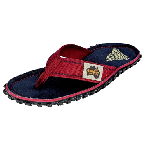 Gumbies Originals Blau - Flip Flops aus recycelten Materialien - robuste Sohle aus wiederverwerteten Autoreifen, weiches Fußbett aus Canvas-Baumwolle, bequemer Baumwoll-Zehensteg - Navy Coast, 37 von Gumbies