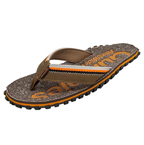 Gumbies Cairns - Flip Flops aus recycelten Materialien - robuste Sohle aus wiederverwerteten Autoreifen, ergonomisches Fußbett, weicher Zehensteg, bequeme Riemen - Orange, 42 von Gumbies