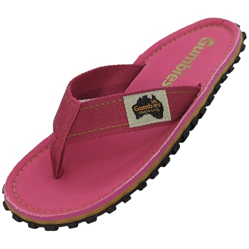 Gumbies Classic - Flip Flops aus recycelten Materialien - robuste Sohle aus wiederverwerteten Autoreifen, ergonomisches Fußbett - Pink, 37 von Gumbies