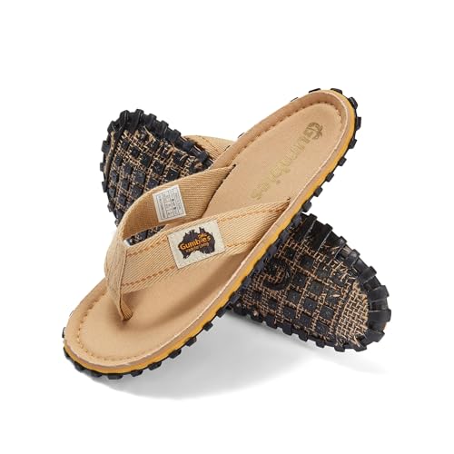 Gumbies Classic - Flip Flops aus recycelten Materialien - robuste Sohle aus wiederverwerteten Autoreifen, ergonomisches Fußbett - Sand, 37 von Gumbies
