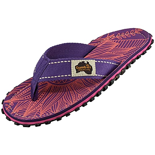 Gumbies | Purple Sunflower | Lila/Pink | Zehentrenner Damen/Herren Schuhe Zehentrenner Sandale von Gumbies