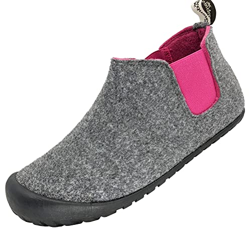 Gumbies Hausschuhe | Modell Brumby | Farbe Grey-Pink | Gr. 37 von Gumbies