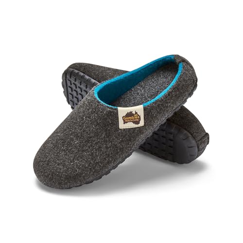 Gumbies Hausschuhe | Modell Outback Slipper | Farbe Charcoal-Turquoise | Gr. 37 von Gumbies