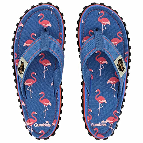 Gumbies Islander Unisex-Flip-Flops, mit superweichem Baumwoll-Zehensteg und robuster recycelter Gummisohle – Komfort garantiert, Flamingo, 36 2/3 EU von Gumbies