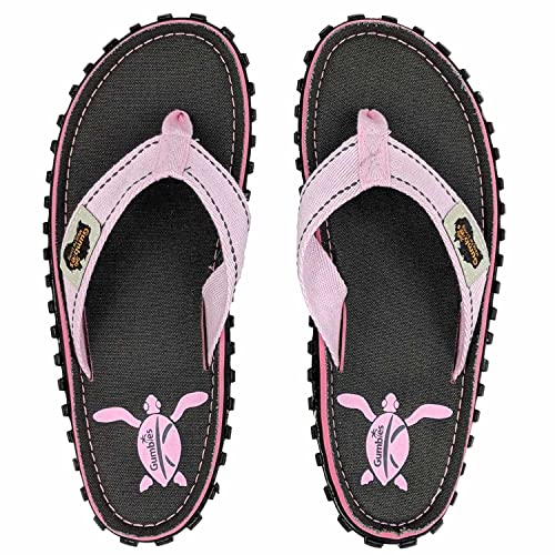 Gumbies Islander Unisex-Flip-Flops, mit superweichem Baumwoll-Zehensteg und robuster recycelter Gummisohle Komfort garantiert, Graue Schildkröte, 36 EU von Gumbies