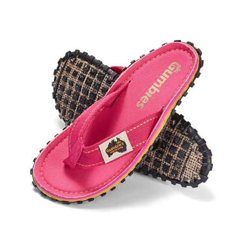 Gumbies Islander Unisex-Flip-Flops, mit superweichem Baumwoll-Zehensteg und strapazierfähiger, recycelter Gummisohle, Komfort garantiert, Klassisches Pink, 40 2/3 EU von Gumbies