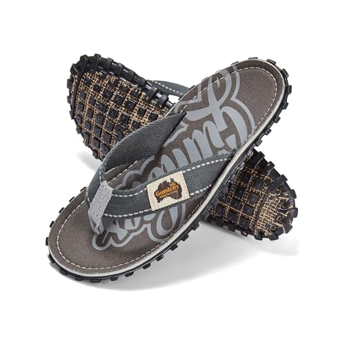 Gumbies Islander Unisex-Flip-Flops, mit superweichem Baumwoll-Zehensteg und strapazierfähiger recycelter Gummisohle, Komfort garantiert, cool grey, 40 EU von Gumbies