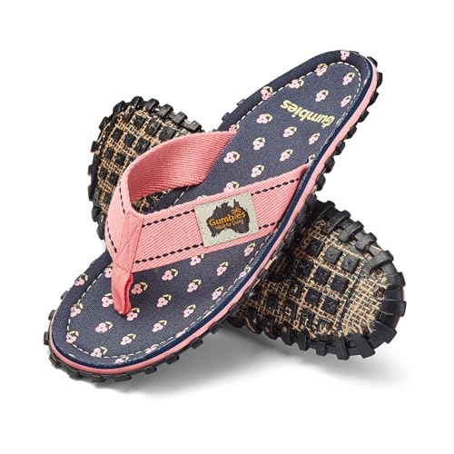 Gumbies Originals Damen - Flip Flops aus recycelten Materialien - profilierte Sohle aus wiederverwerteten Autoreifen (Primrose, EU Schuhgrößensystem, Erwachsene, Numerisch, M, 41) von Gumbies
